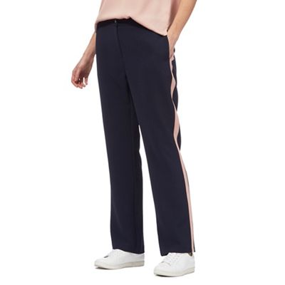 Navy striped trousers